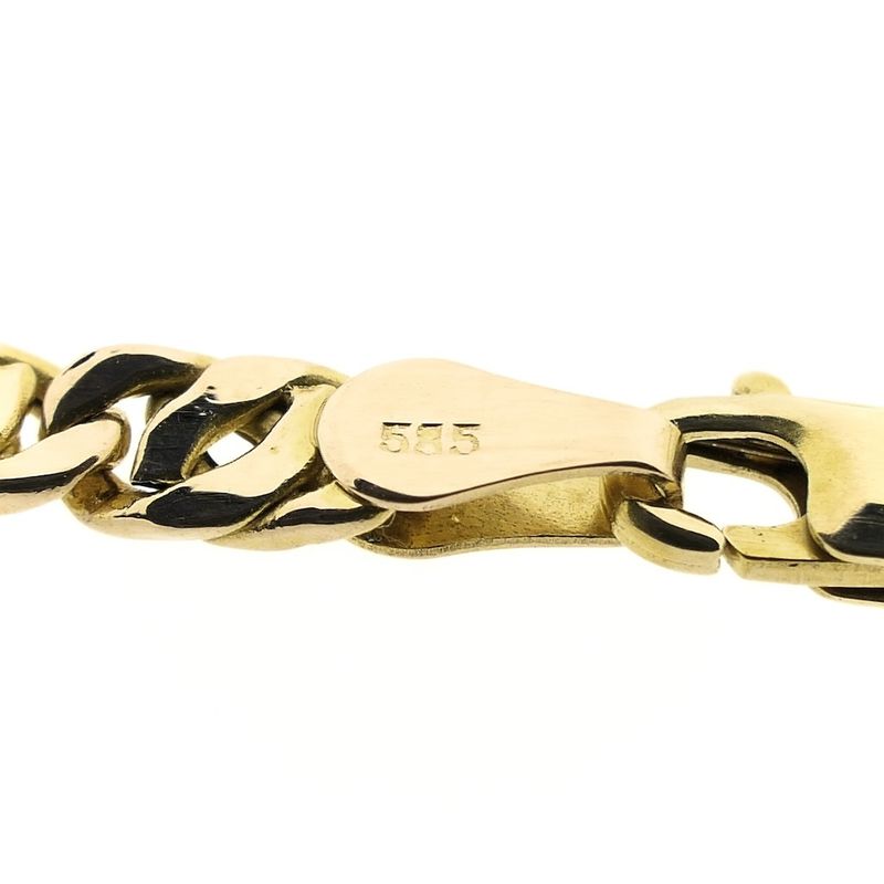 Image 6 of Gold flat gourmet link chain | 50.5 cm