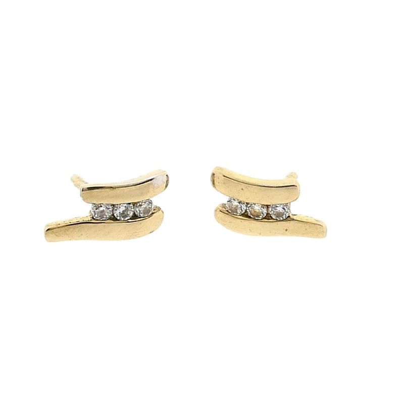 Image 7 of Earrings with Zirconia; 8 Karat