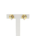 Image 1 of Bicolor gold stud earrings with diamond | 0.01 ct.