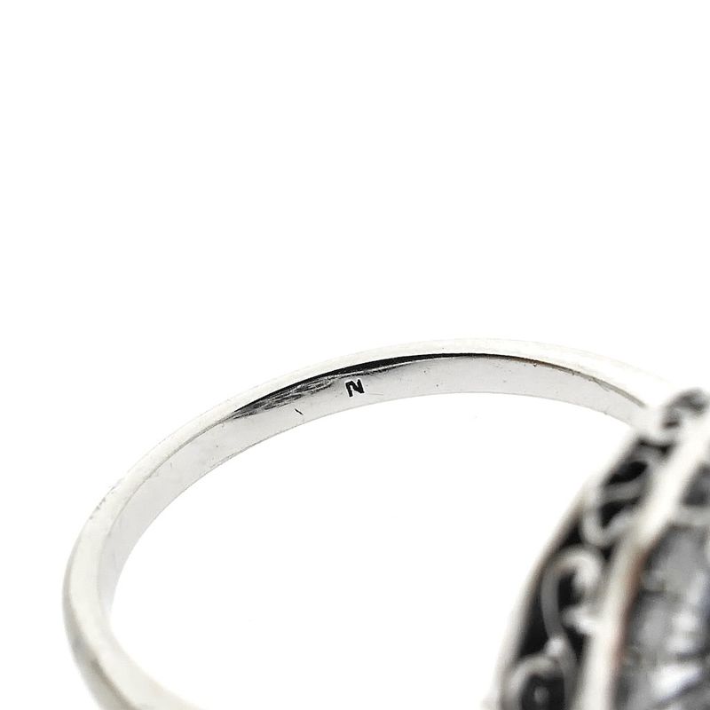 Image 10 of 18-karat white gold vintage cocktail ring with 1.96 ct. diamonds.