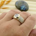 Image 5 of Two-tone gold ring with zirconia