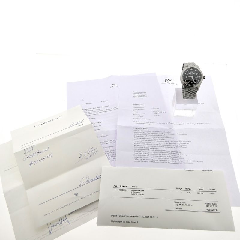 Image 18 of IWC Pilot UTC TZC Spitfire IW3251; Automatic men's watch with GMT