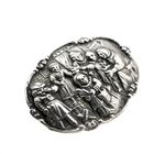 Image 8 of Vintage silver brooch with scene