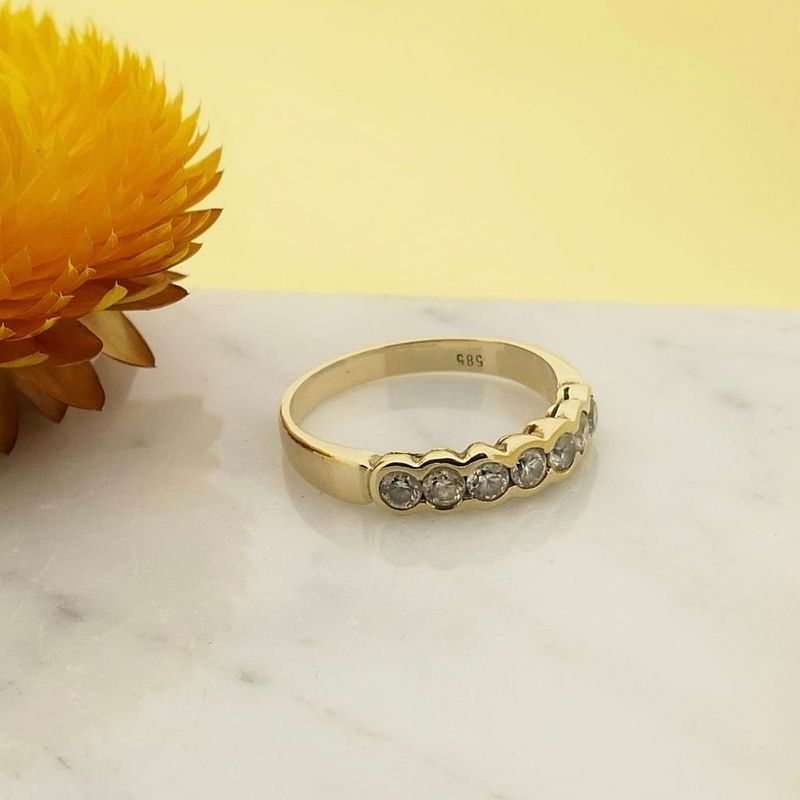 Image 2 of Gold Ring with Zirconia