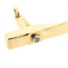 Image 4 of Gold pendant of a paver's hammer with zirconia