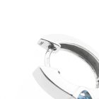 Image 6 of White Gold Earrings with Topaz; Ø 13.8 mm