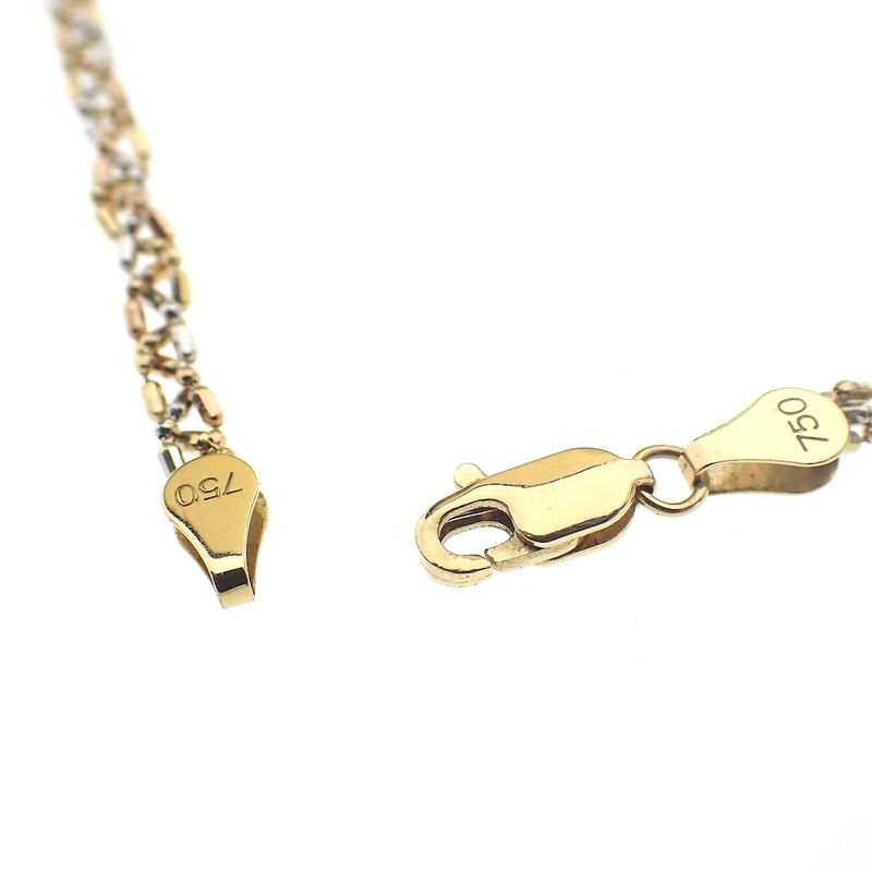 Image 7 of 18K tricolor gold fantasy link chain | 50.5 cm