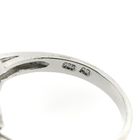 Image 8 of Silver ring with zirconia stones.
