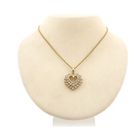 Image 5 of Gold pendant of a heart with diamonds; 2.17 ct.