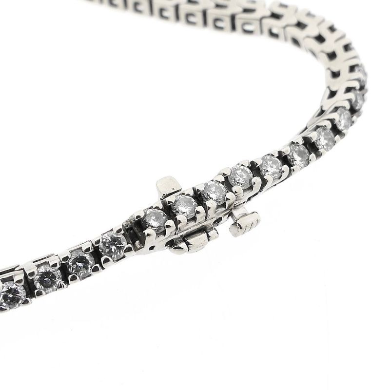Image 3 of White Gold Tennis Bracelet with Diamonds; 3.64 ct.