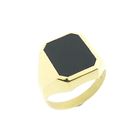 Image 1 of Gold signet ring with onyx.