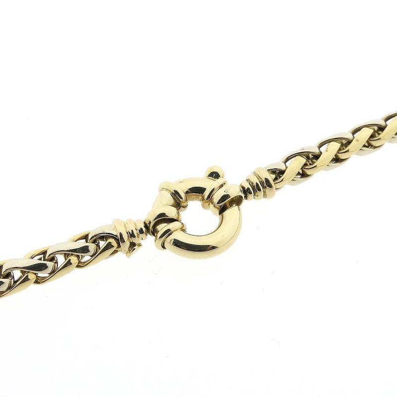 Image 4 of Two-tone gold foxtail link necklace | 45 cm