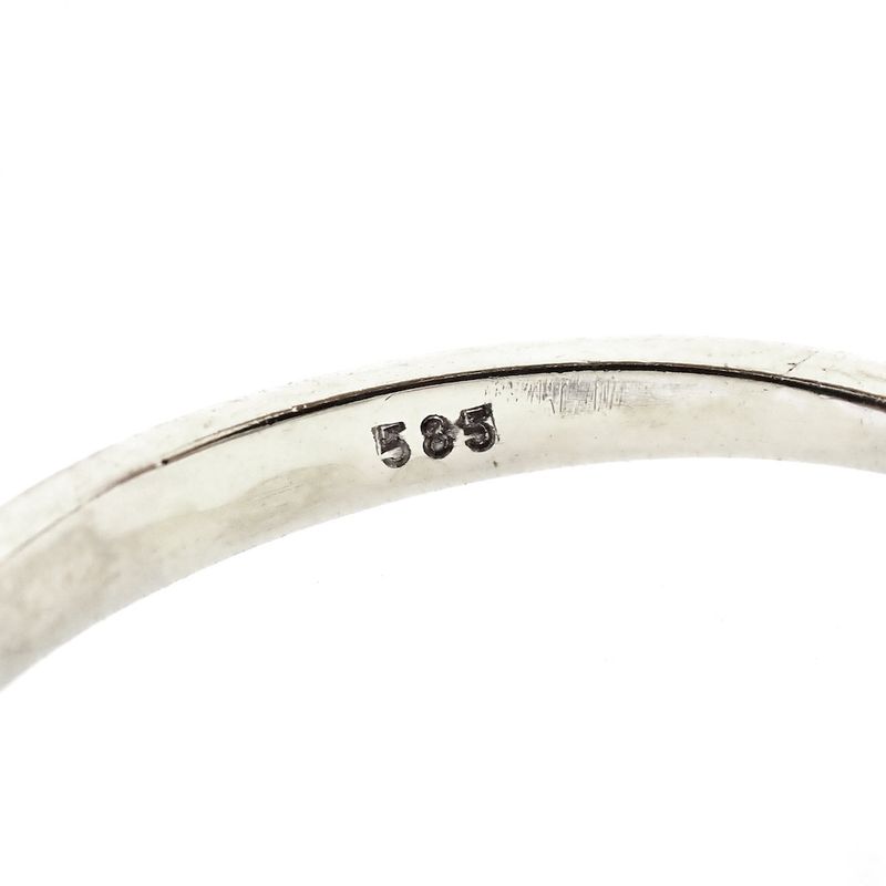 Image 6 of White gold ring with pearl and diamond