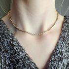 Image 3 of Gold anchor link chain | 38 - 44.5 cm