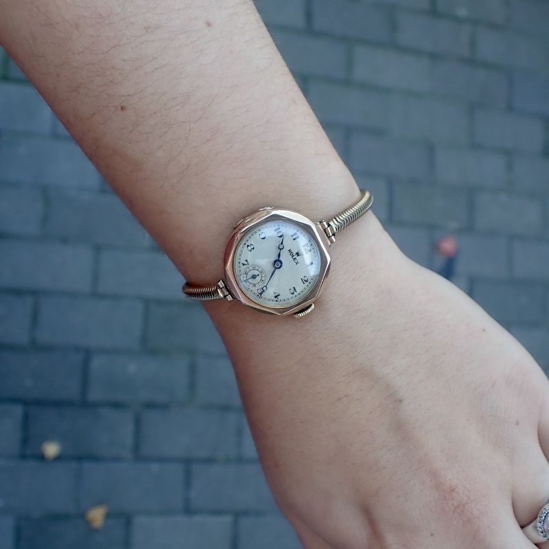 Image 13 of Rolex Art Deco; Antique gold ladies' watch