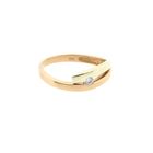 Image 4 of Bicolor Gold Solitaire Ring with Zirconia