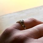 Image 9 of Bicolor gold ring with diamond; 0.005 ct.