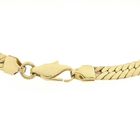 Image 5 of Gold flat gourmet link bracelet with synthetic sapphire and zirconia | 20.5 cm