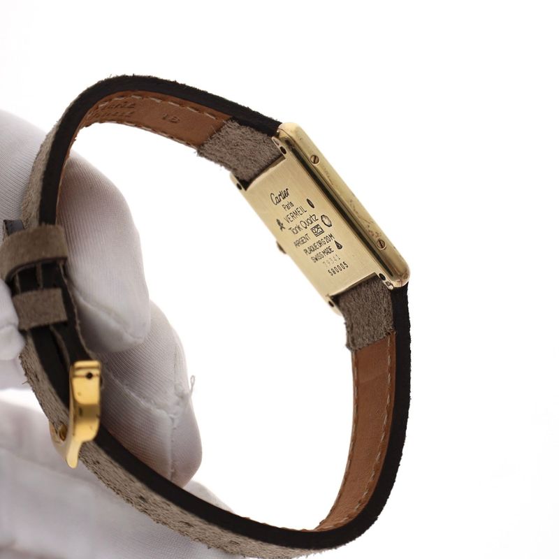 Image 13 of Cartier Tank Vermeil 'Large' 590005; Vintage Unisex Watch