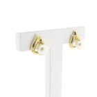 Image 3 of Gold stud earrings with pearl