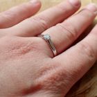 Image 9 of 9 carat bicolor ring with 0.20 ct diamond.