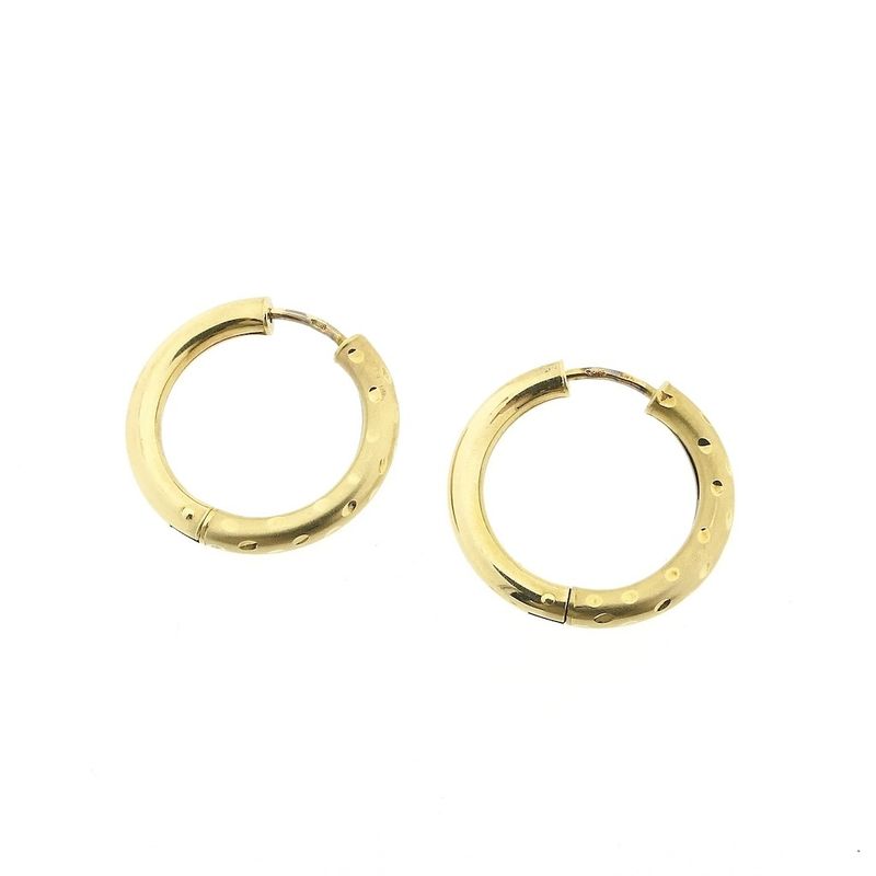 Image 6 of Gold matte earrings | Ø 20 mm