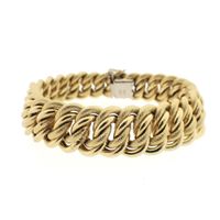 Gold French gourmet link bracelet
