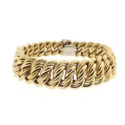 Image 1 of Gold French gourmet link bracelet