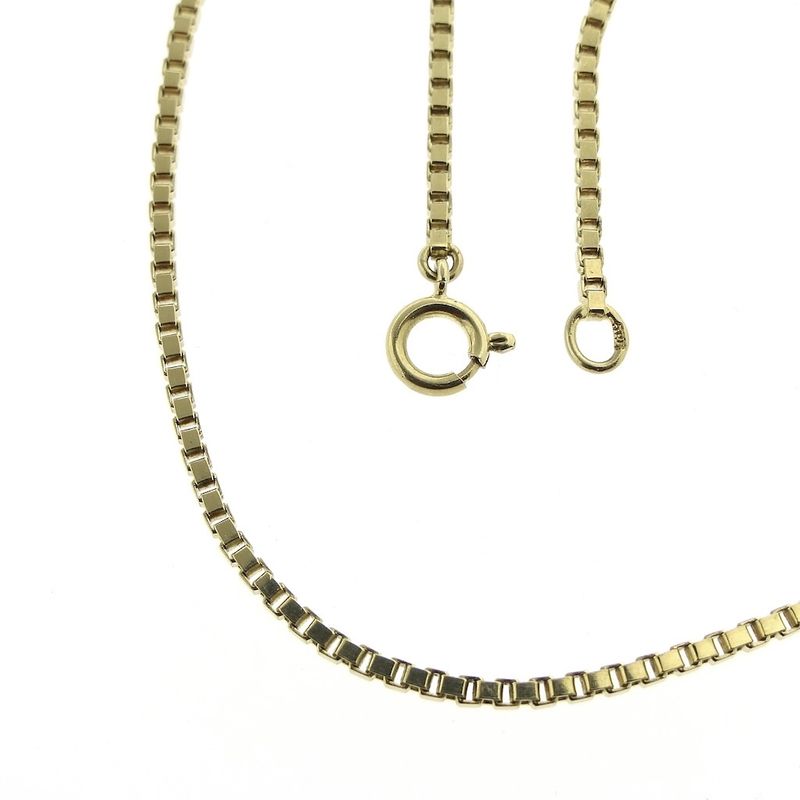 Image 1 of Gold long Venetian link chain
