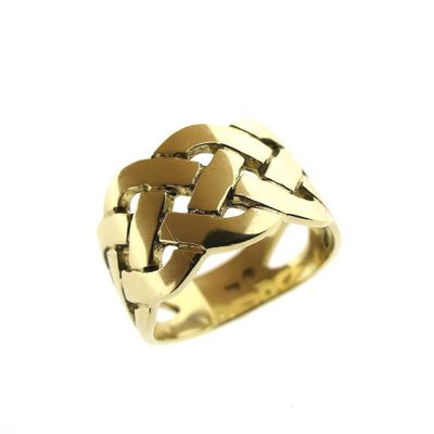 Gold wide braided ring Image 1 of Gold wide braided ring