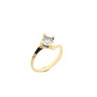 Image 1 of Gold solitaire ring with zirconia