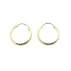 Image 9 of Gold faceted earrings; Ø 14.9 mm