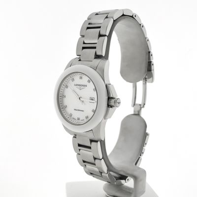 Image 2 of Longines Conquest Mother of Pearl & Diamonds L3.257.4.87.6; Ladies watch