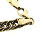 Image 5 of Gold flat gourmet link bracelet