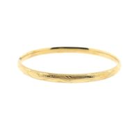 Golden Slave Bracelet with Engravings; Size M