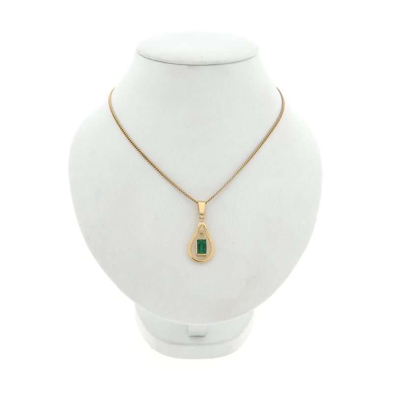 Image 3 of Gold pendant with emerald
