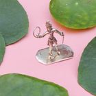 Image 2 of Antique silver statuette of a hoop player