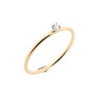 Image 1 of Gold solitaire ring with diamond | 0.04 ct.