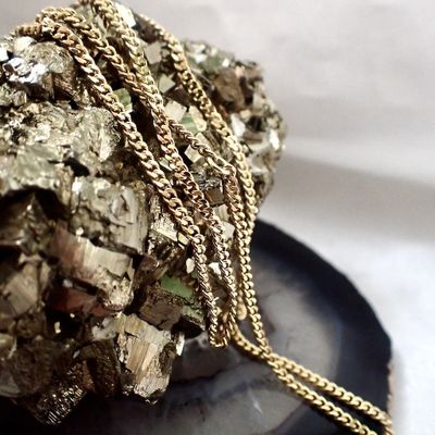 Image 2 of Gold gourmet link necklace | 38.5 - 43.5 cm