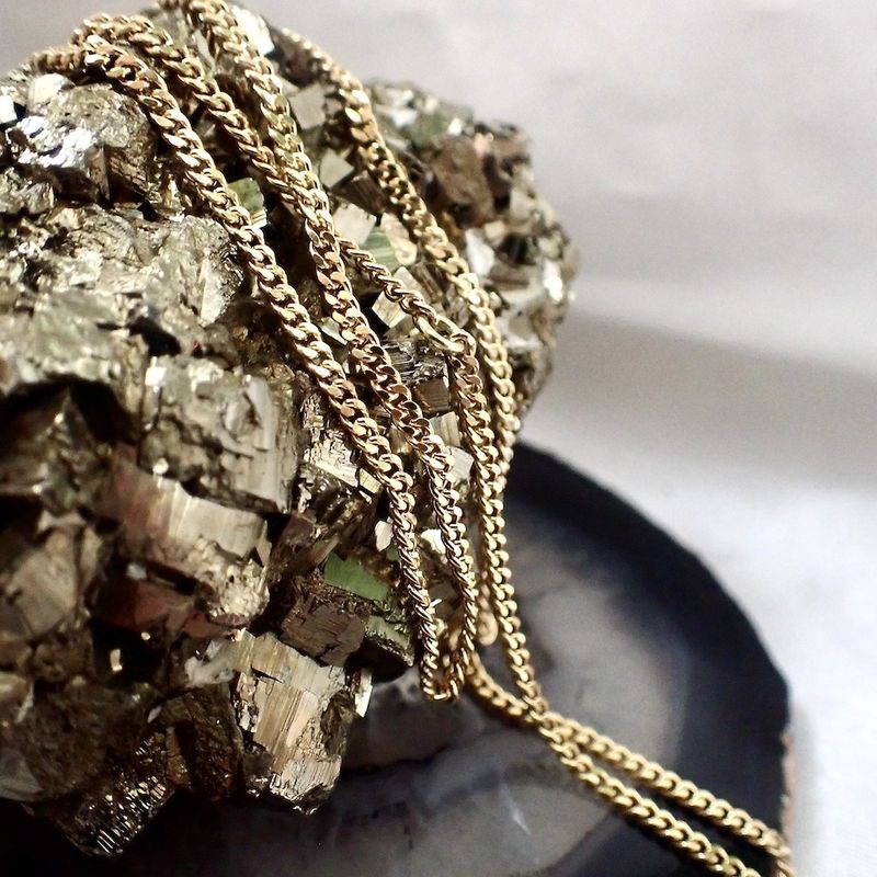 Image 2 of Gold gourmet link necklace | 38.5 - 43.5 cm