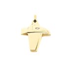 Image 5 of Gold pendant of an abstract cross with diamond; 0.05 ct.