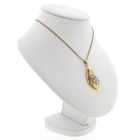 Image 5 of Bicolor Floral Gold Pendant with Zirconia