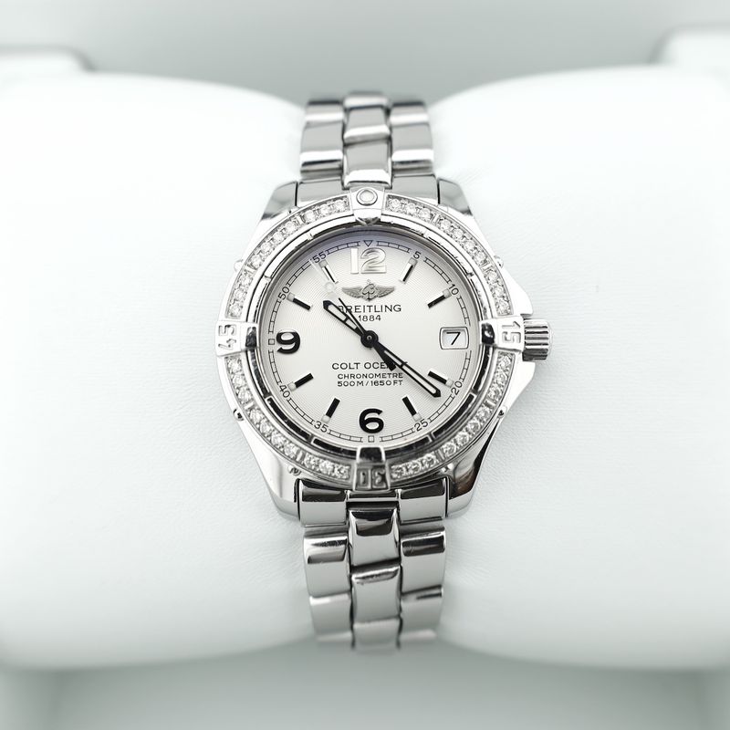 Image 14 of Breitling Colt Oceane 'Diamonds' A77350; Women's watch with diamond bezel