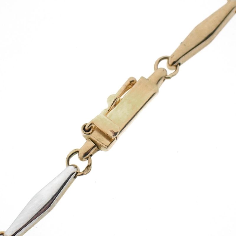 Image 6 of Two-tone gold fantasy link chain | 43 cm