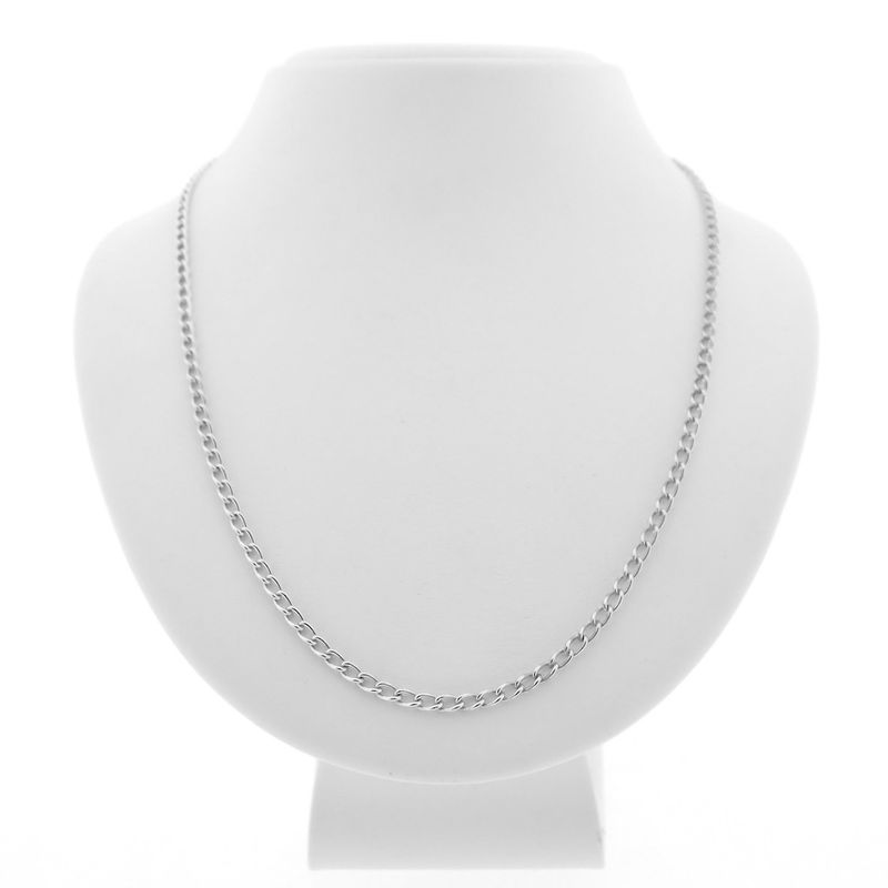 Image 3 of Silver basic chain; Wide gourmet link 3.0 mm | 50 cm