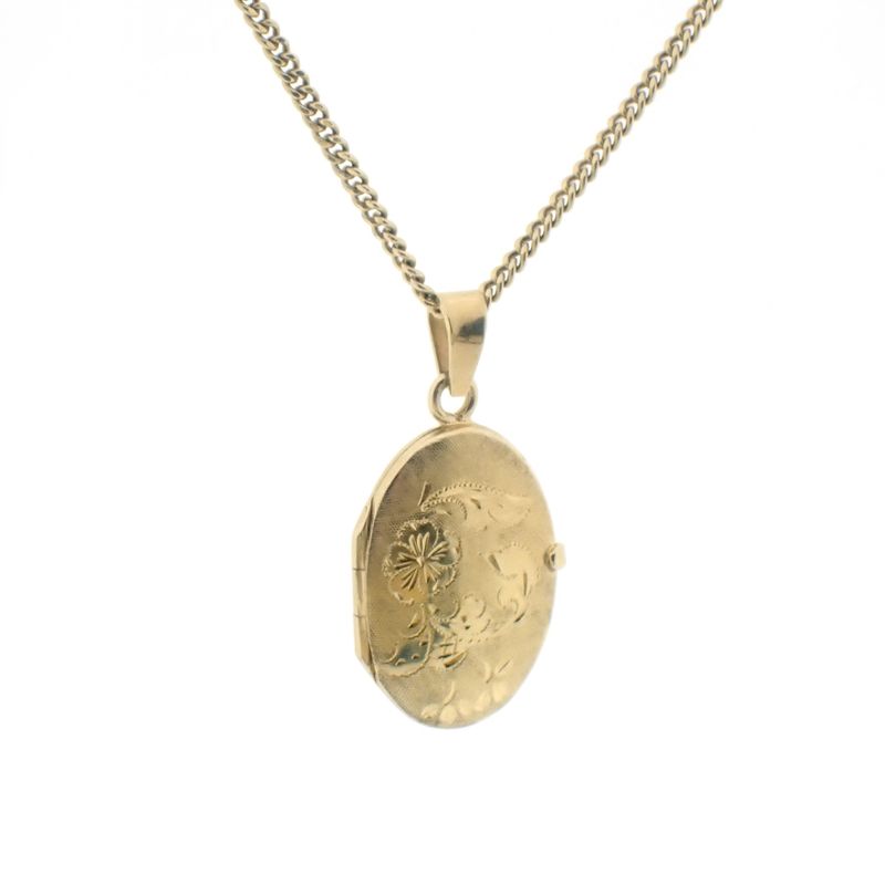 Image 8 of Vintage gold locket pendant | Floral design