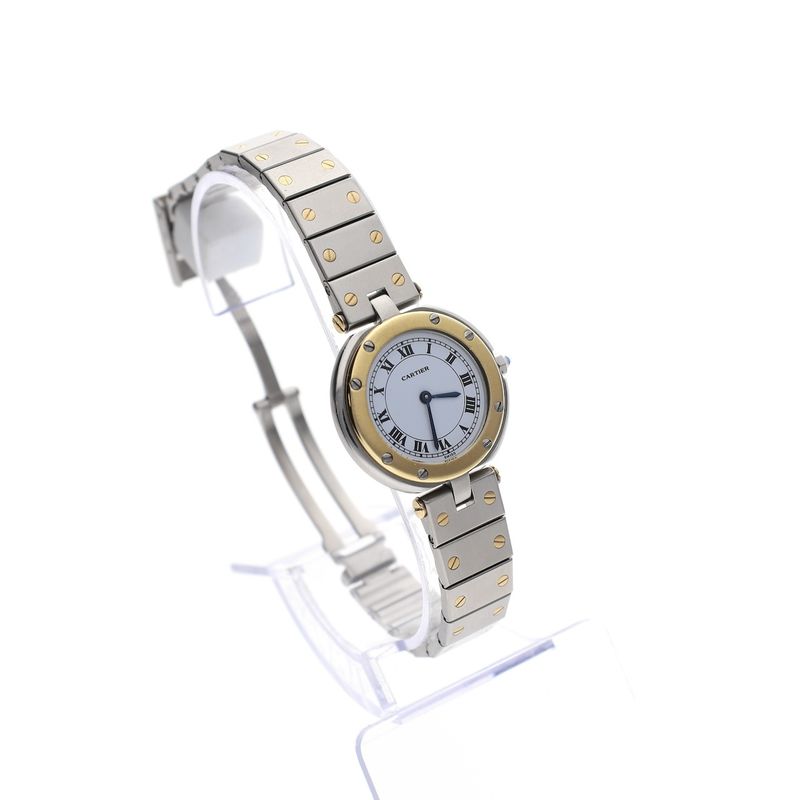 Image 3 of Cartier Santos Vendôme Ronde 8191; 18k gold/steel women's watch