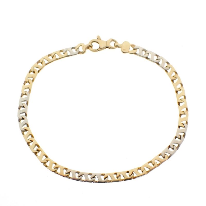 Image 1 of Two-tone gold fantasy link bracelet | 21.5 cm