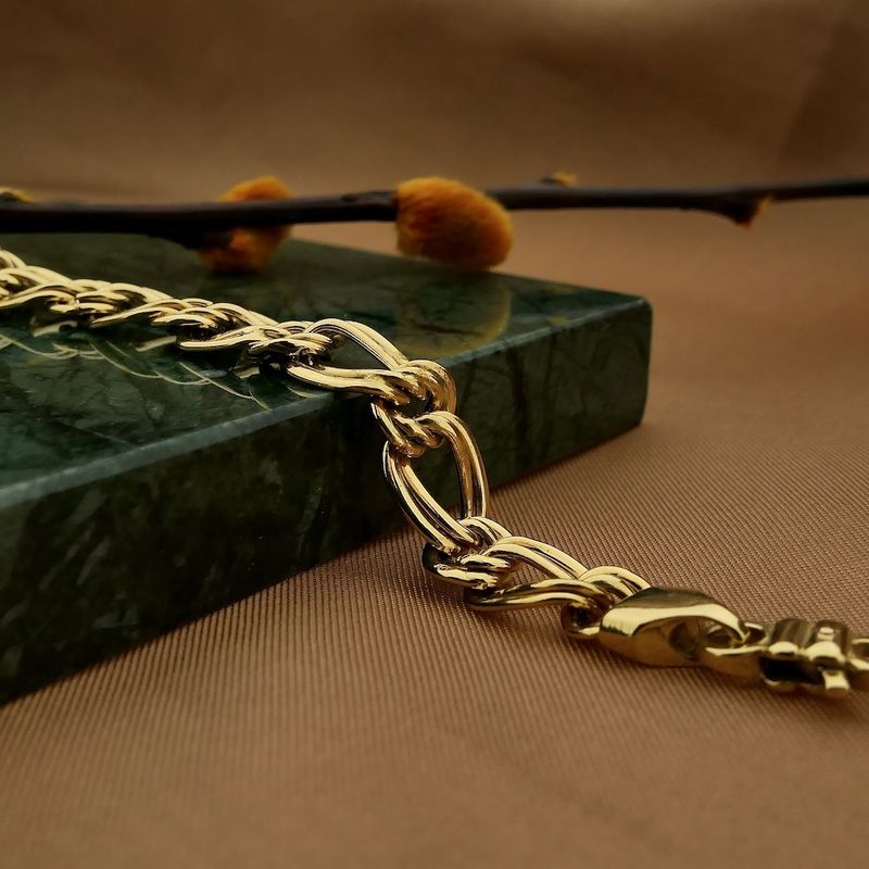 Image 2 of Gold flat Prince of Wales bracelet