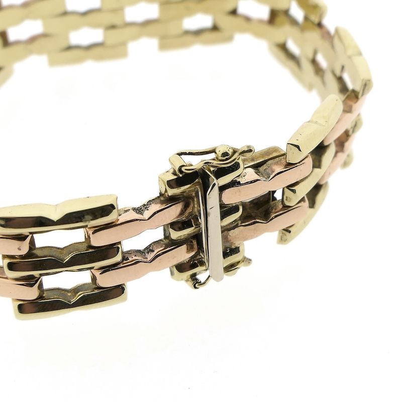 Image 3 of 8 carat bicolor Bismarck link bracelet
